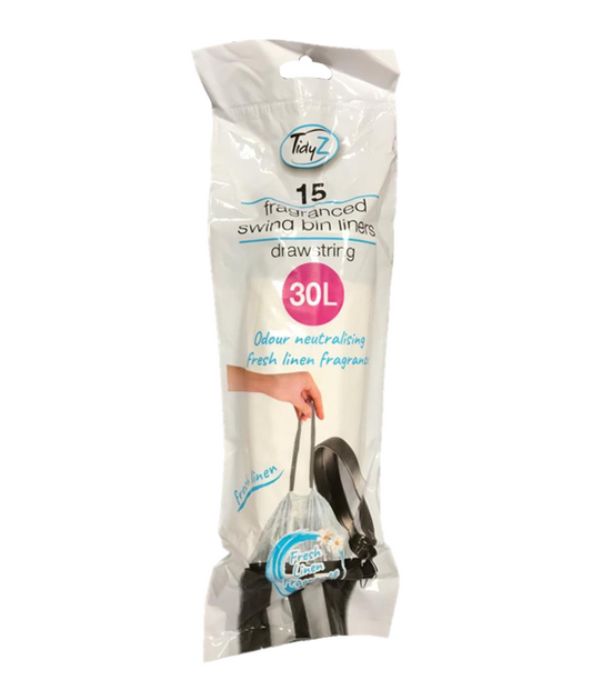 Fresh Linen Fragranced Swing Bin Bag Liners 30L Pack of 15