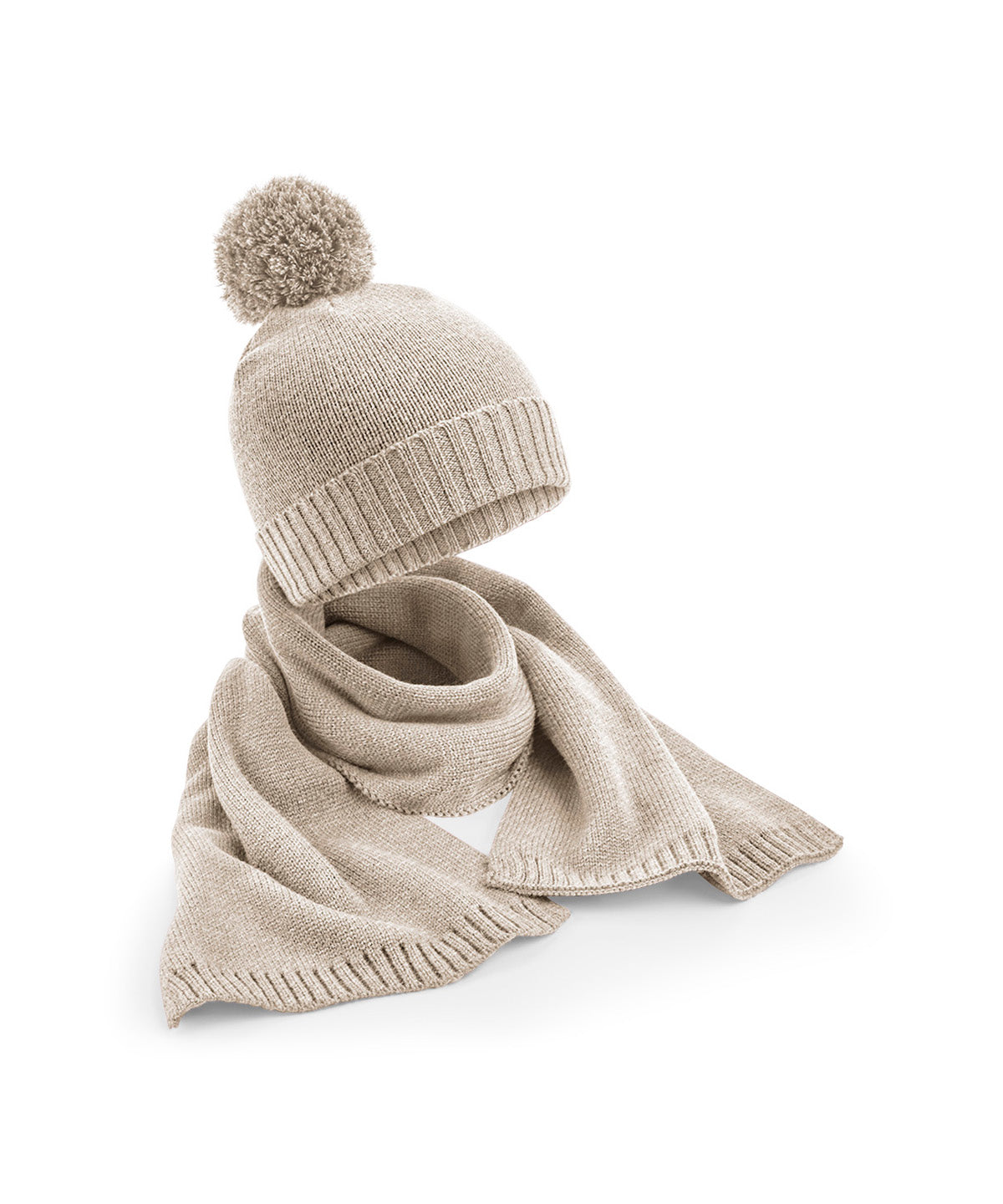 Luxury Knitted Beanie and Scarf Gift Set for Winter