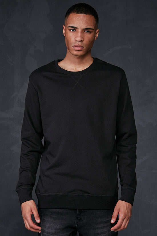 Mens Basic Crew Neck Sweatshirt Classic Comfort