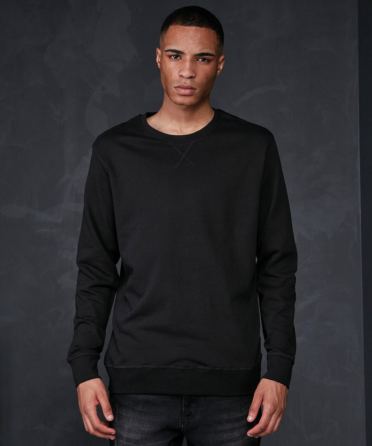 Mens Basic Crew Neck Sweatshirt Classic Comfort