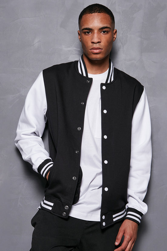 Mens Basic College Style Sporty Jacket