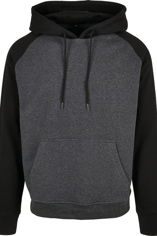 Mens Raglan Hoodie with Contrasting Sleeves