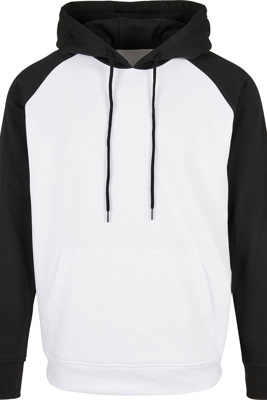 Mens Raglan Hoodie with Contrasting Sleeves