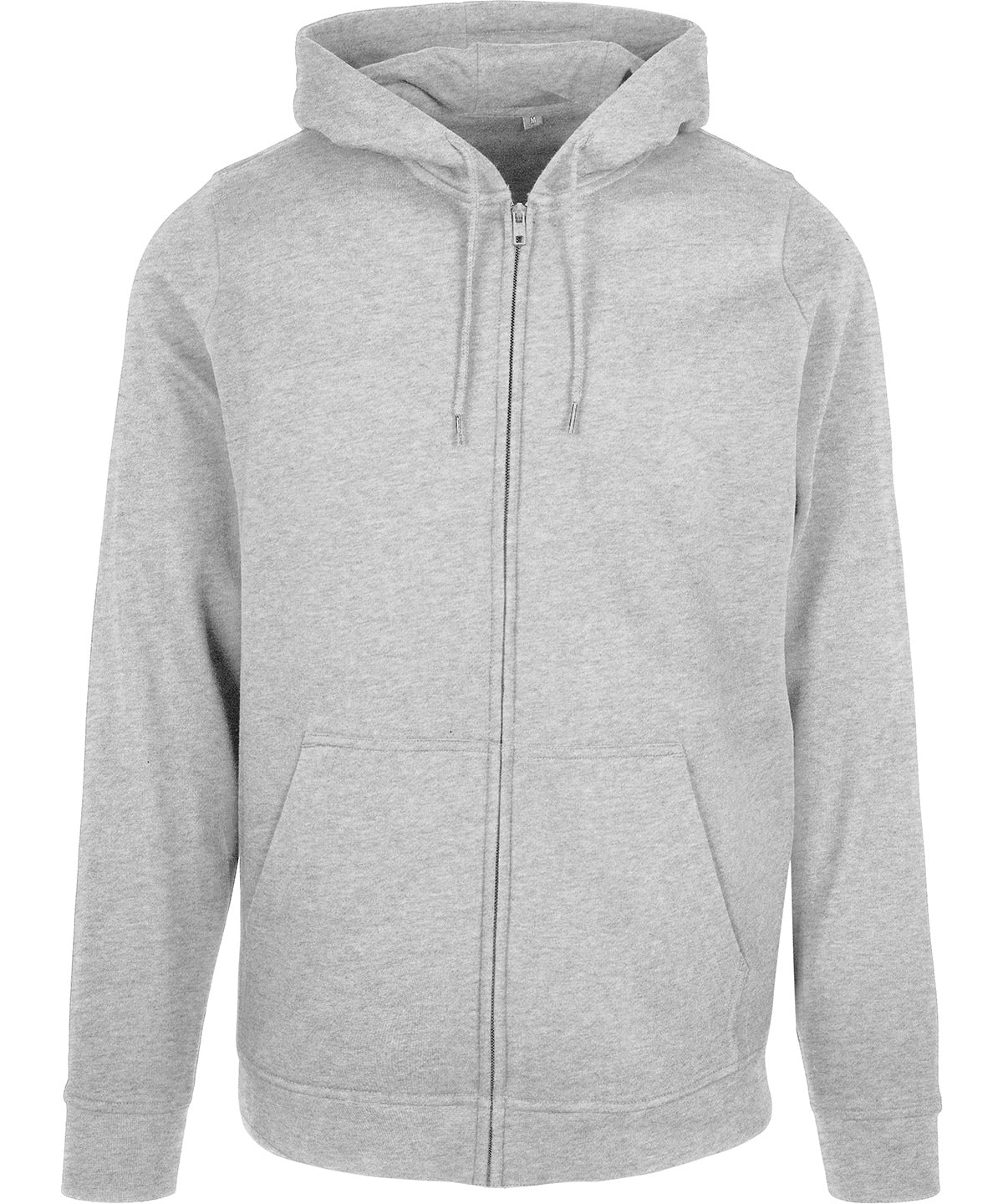 Mens Plus Size Basic Zip Hoodie with Kangaroo Pocket
