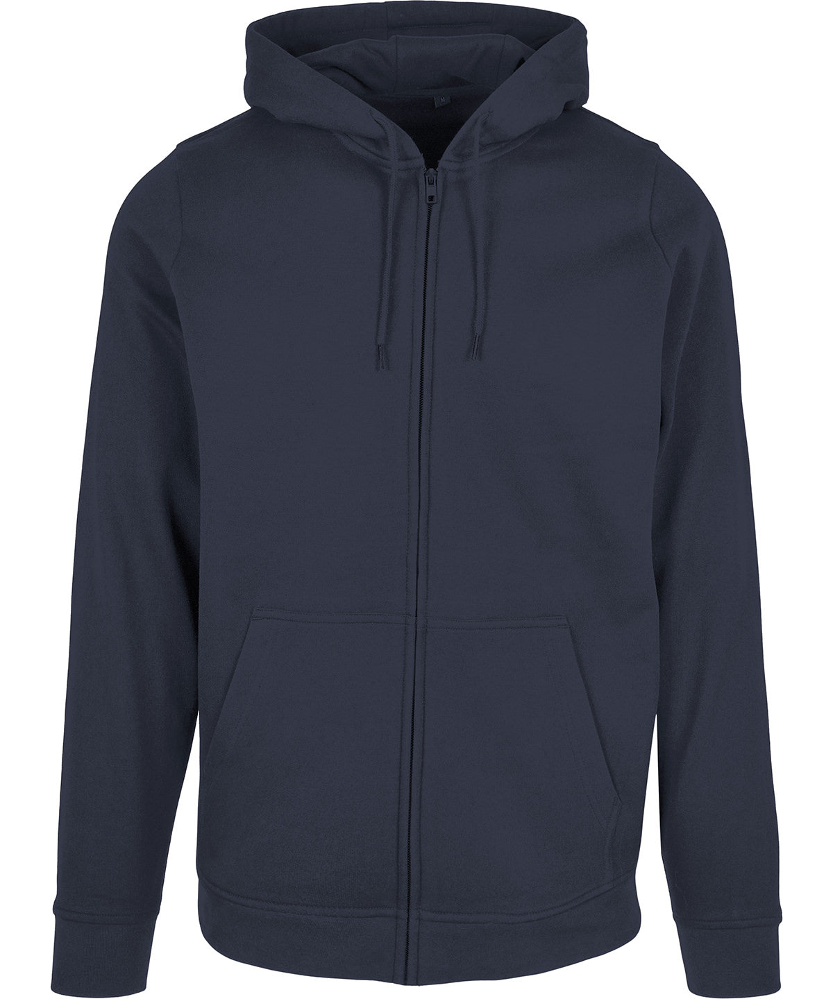 Mens Plus Size Basic Zip Hoodie with Kangaroo Pocket