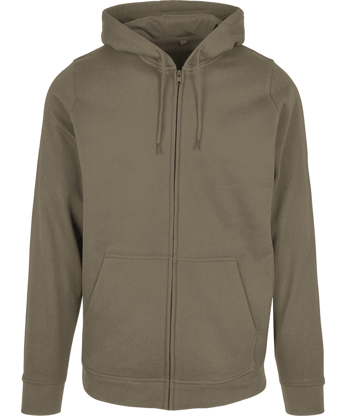 Mens Plus Size Basic Zip Hoodie with Kangaroo Pocket