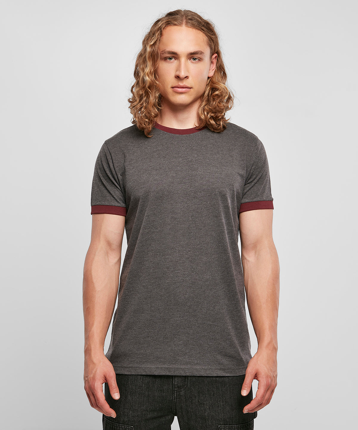 Sporty Mens Ringer Tee TShirts Plus Sizes