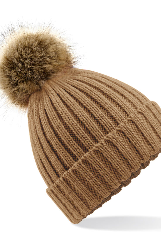Luxury Fur Pom Pom Chunky Beanie Hat Winter Essential