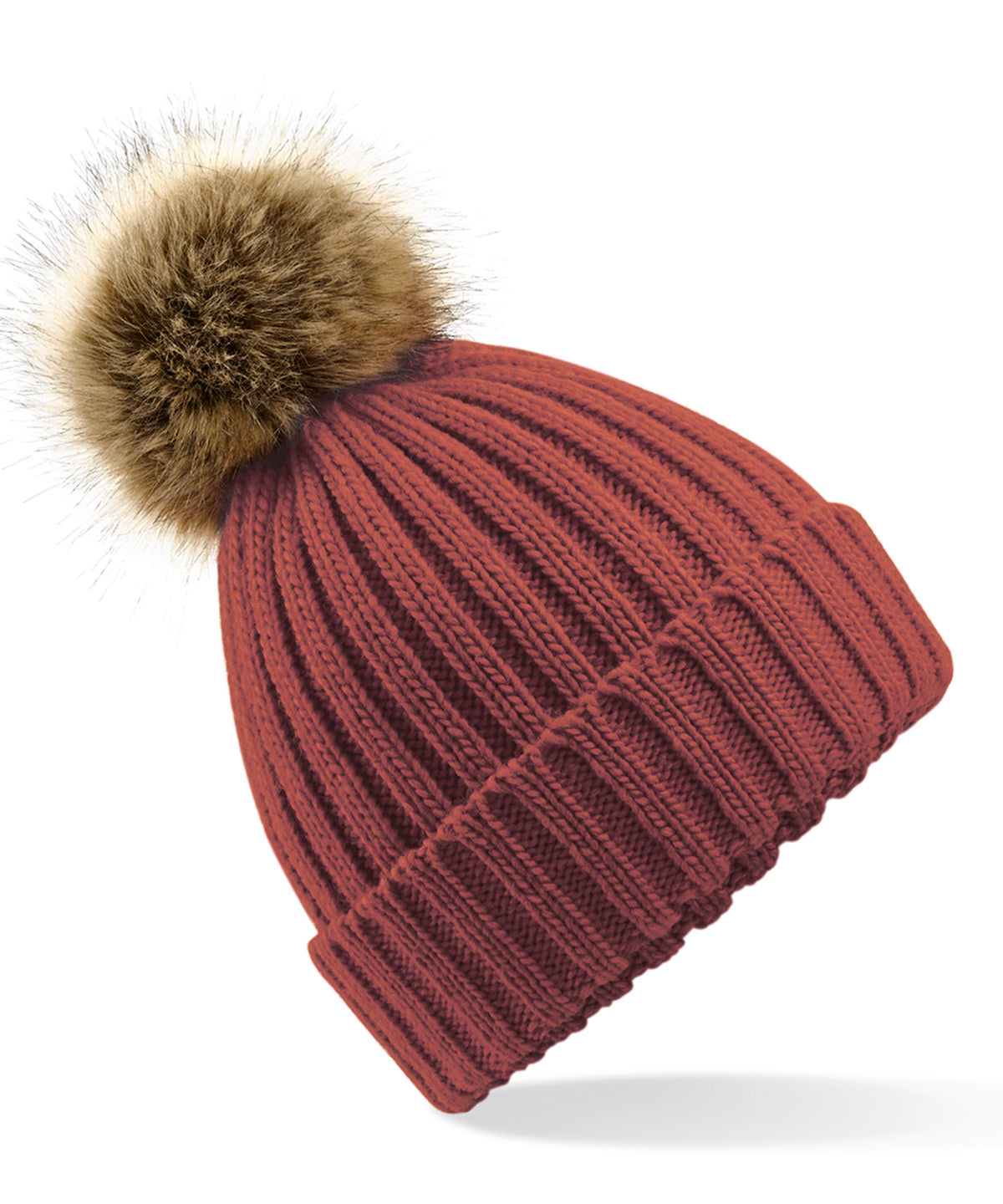 Luxury Fur Pom Pom Chunky Beanie Hat Winter Essential