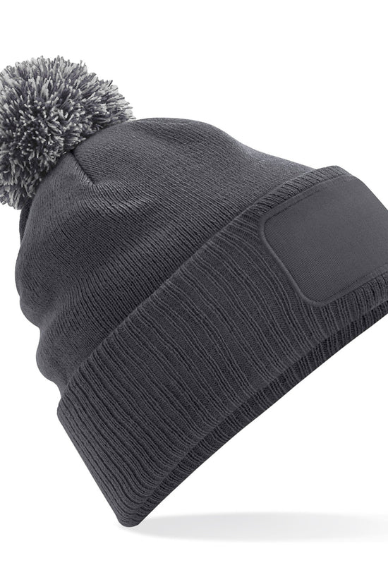 Snowstar Patch Beanie Hat Unisex Adult Winter Headwear