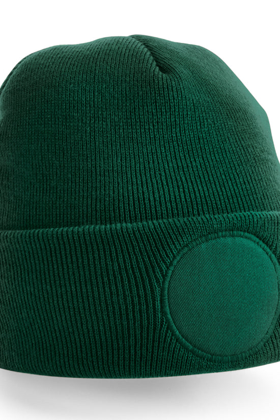 Customizable Circular Patch Beanie Hats Unisex Adult Headwear