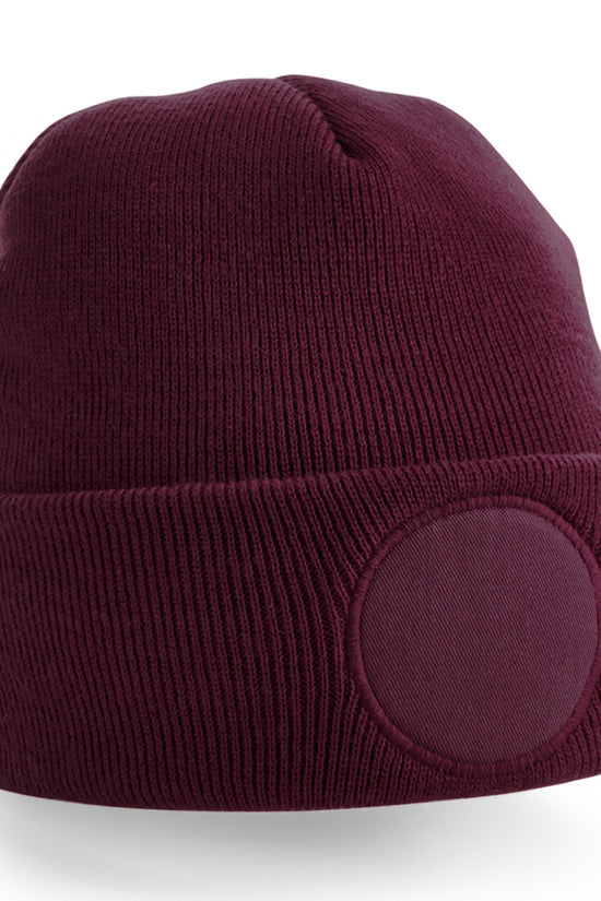 Customizable Circular Patch Beanie Hats Unisex Adult Headwear