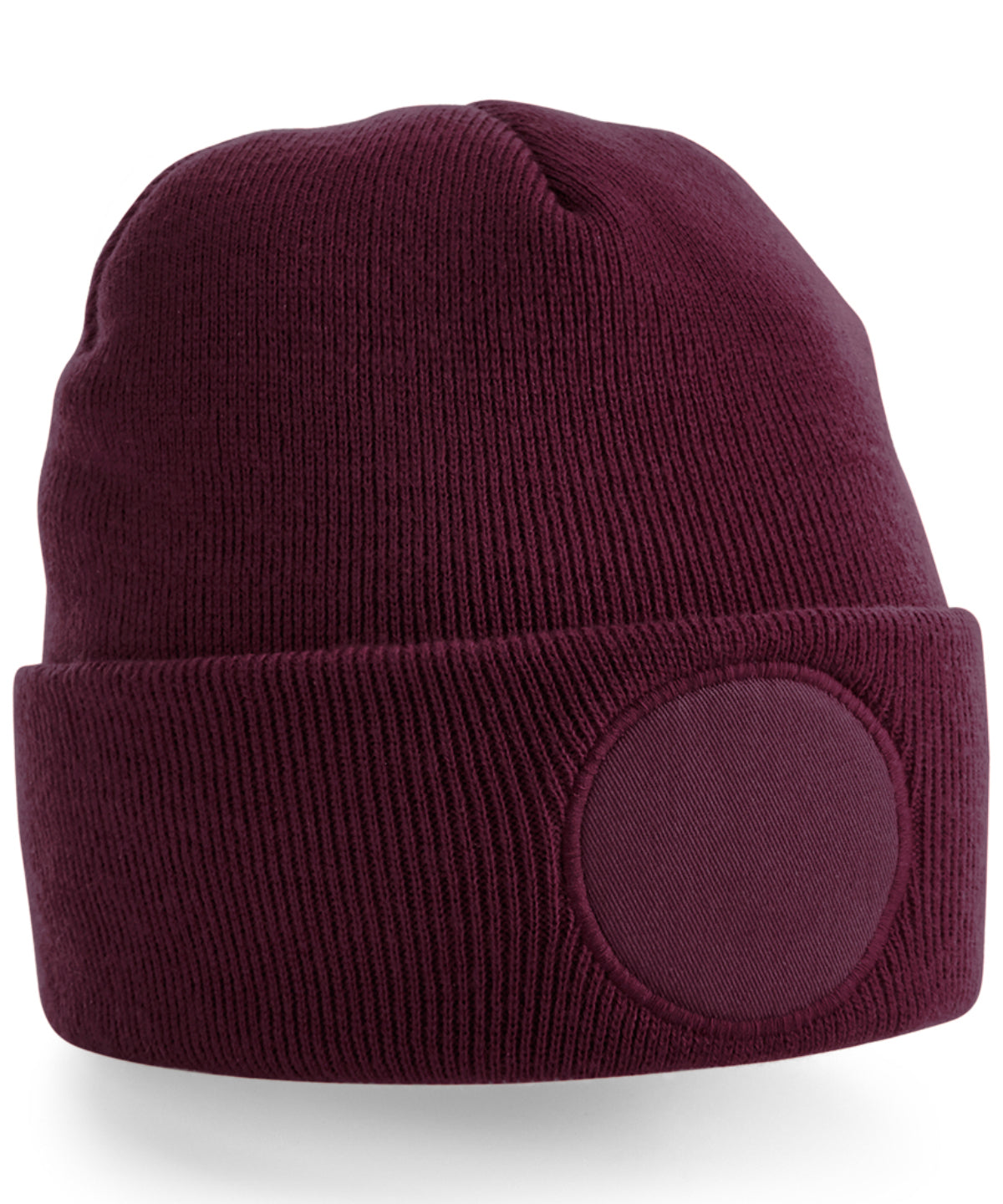 Customizable Circular Patch Beanie Hats Unisex Adult Headwear