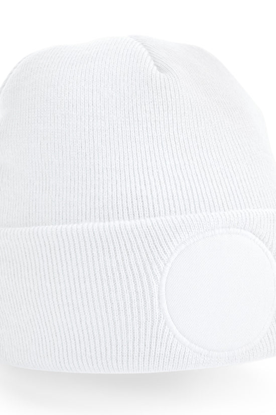 Customizable Circular Patch Beanie Hats Unisex Adult Headwear