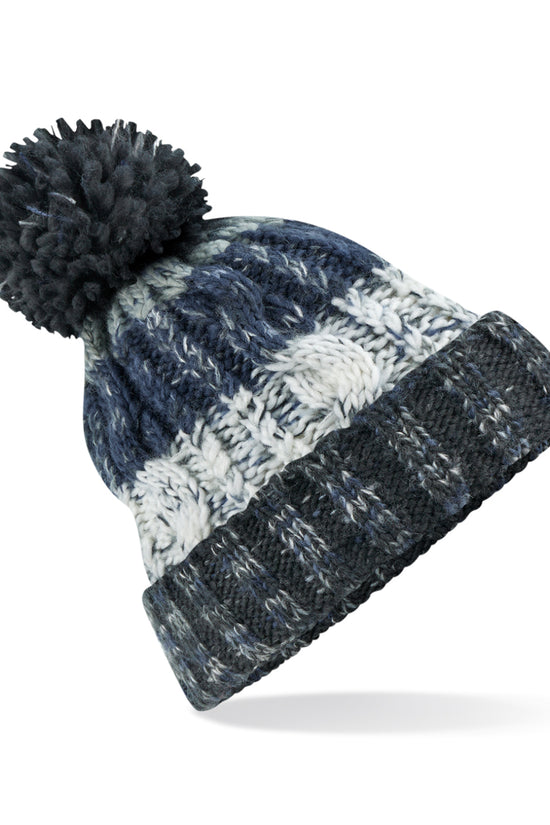 Premium Corkscrew Pom Pom Beanie Hat Unisex Adult Winter Headwear