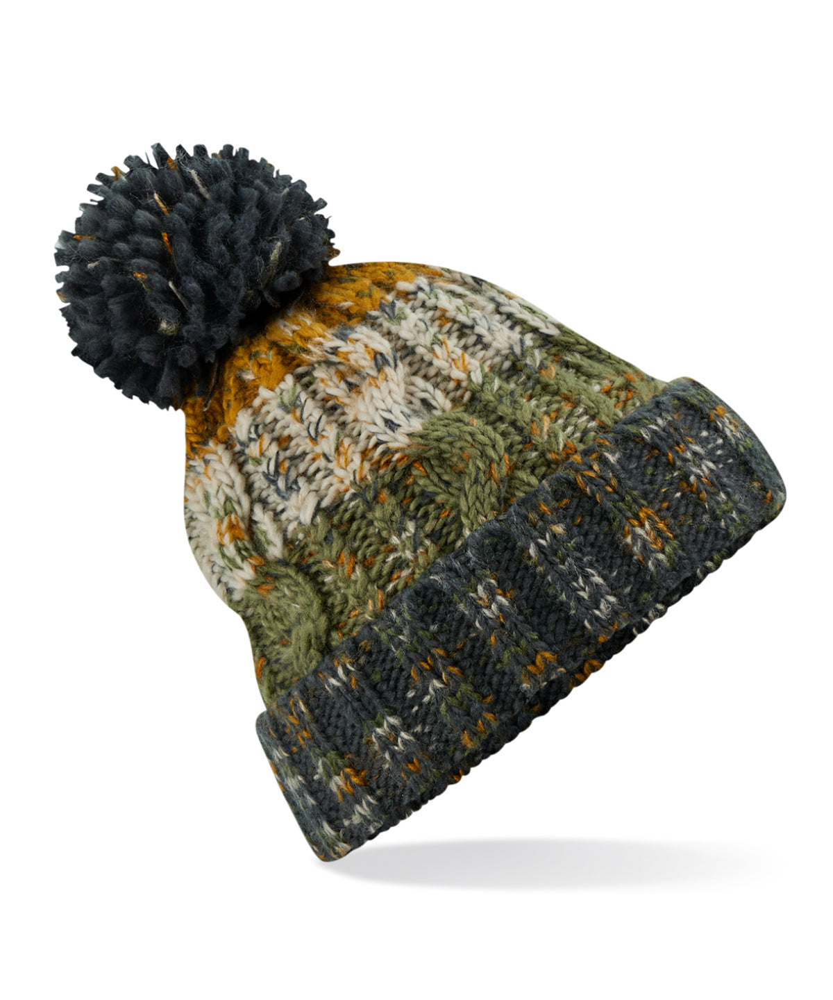 Premium Corkscrew Pom Pom Beanie Hat Unisex Adult Winter Headwear