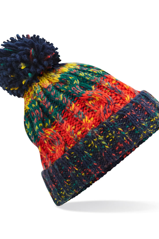 Premium Corkscrew Pom Pom Beanie Hat Unisex Adult Winter Headwear