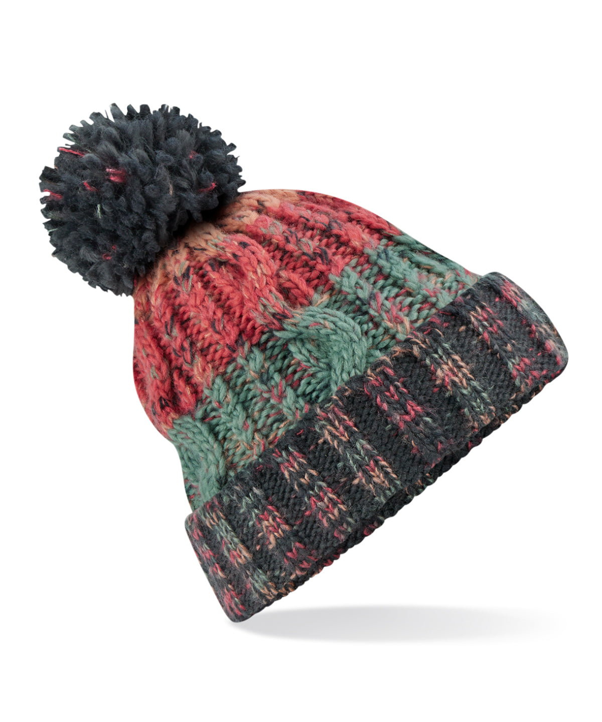Premium Corkscrew Pom Pom Beanie Hat Unisex Adult Winter Headwear