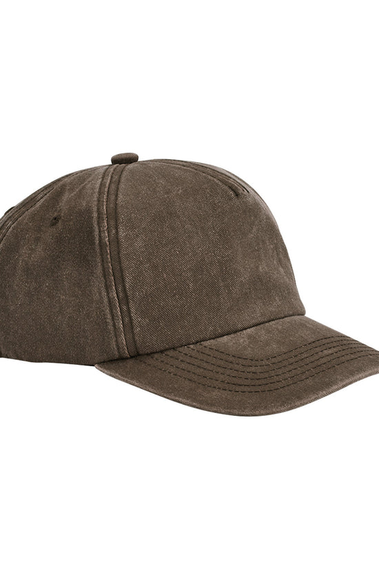Vintage Brushed Cotton 5Panel Cap for Unisex Adults