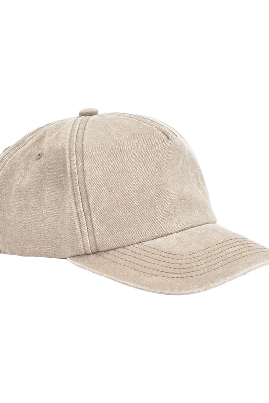 Vintage Brushed Cotton 5Panel Cap for Unisex Adults