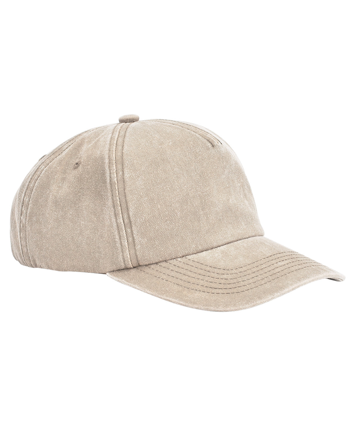 Vintage Brushed Cotton 5Panel Cap for Unisex Adults