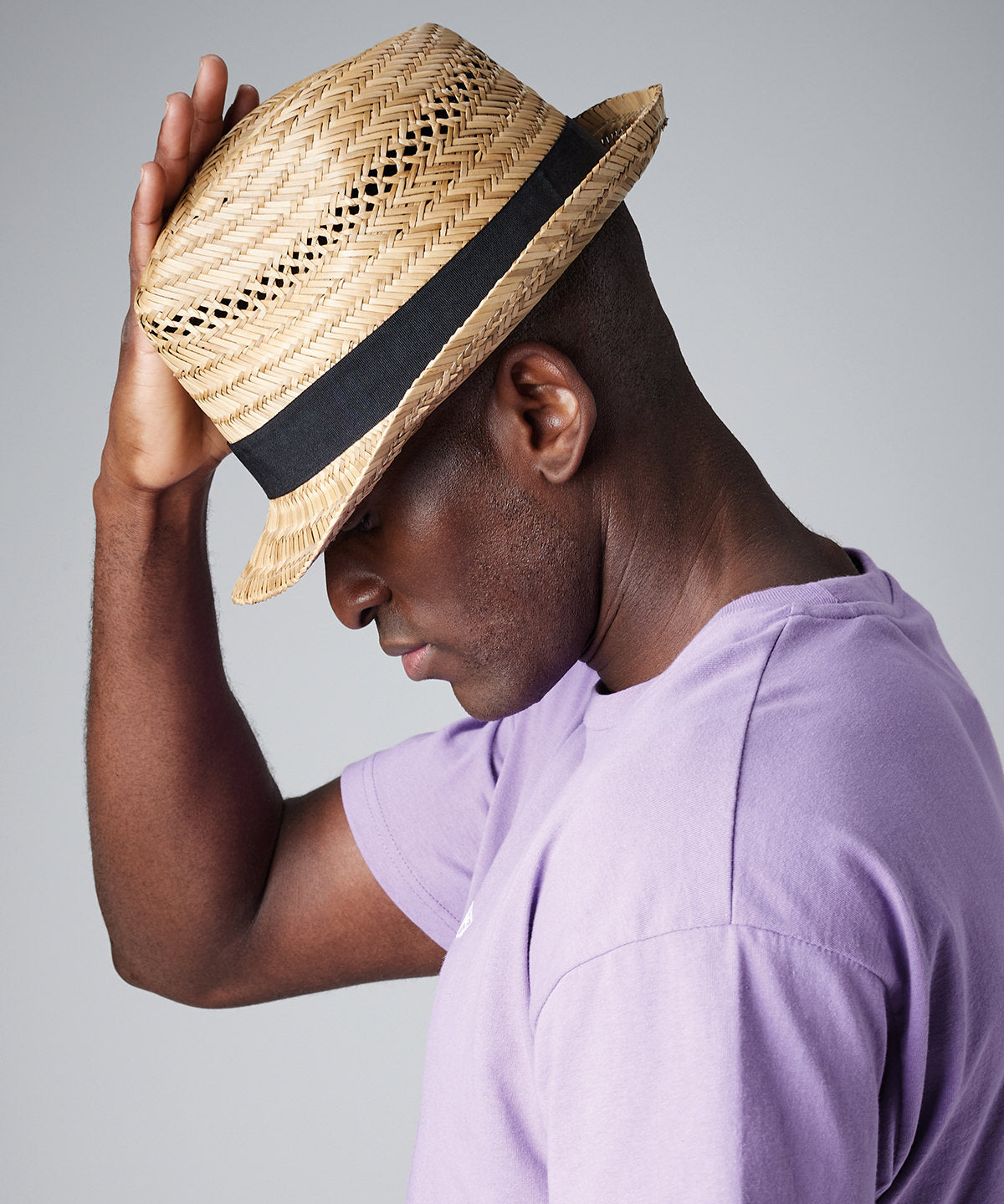 Beechfield Straw Summer Trilby Hats Unisex Adult Headwear