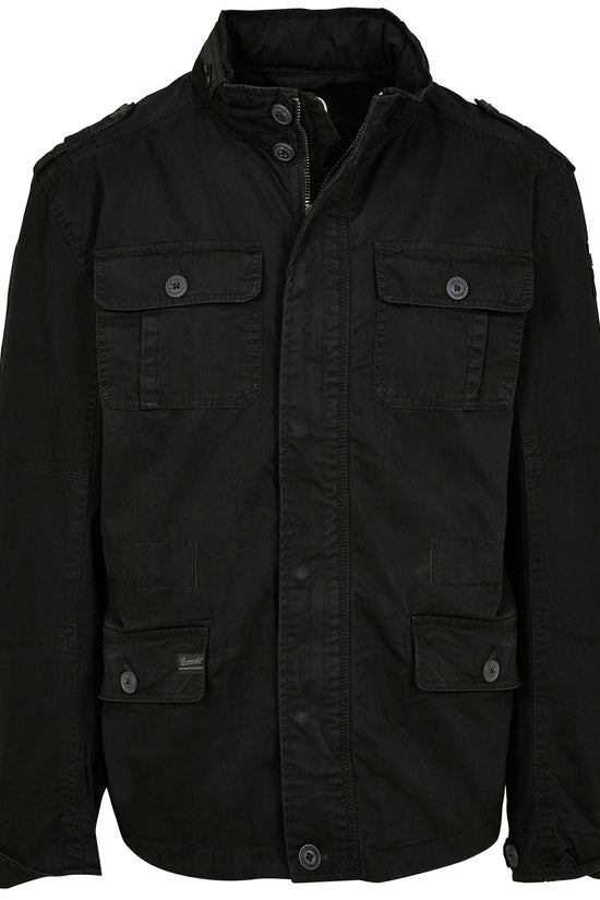 Britannia Field Jacket for Men with Hidden Hood and Standup Collar