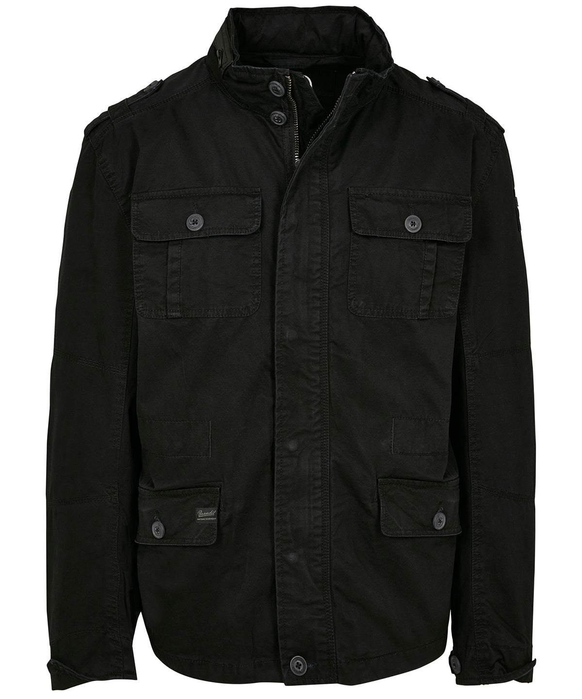Britannia Field Jacket for Men with Hidden Hood and Standup Collar