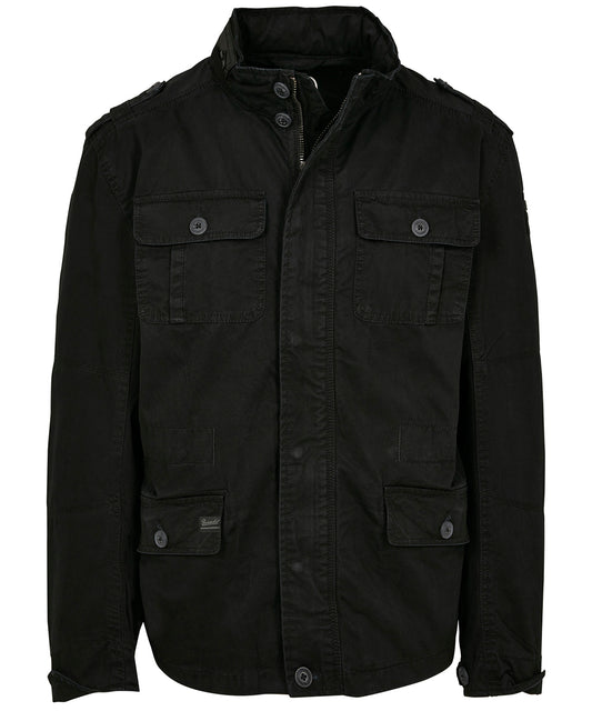 Britannia Field Jacket for Men with Hidden Hood and Standup Collar
