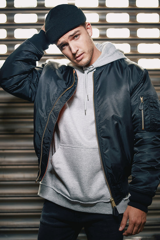 Wind and WaterRepellent MA1 Bomber Jacket for Men