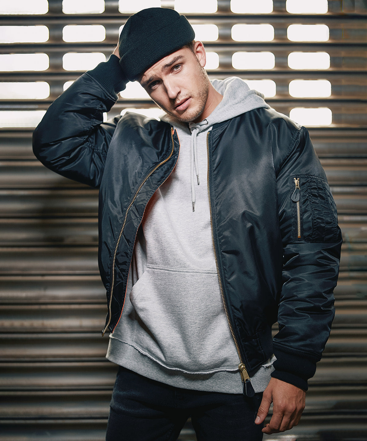 Wind and WaterRepellent MA1 Bomber Jacket for Men