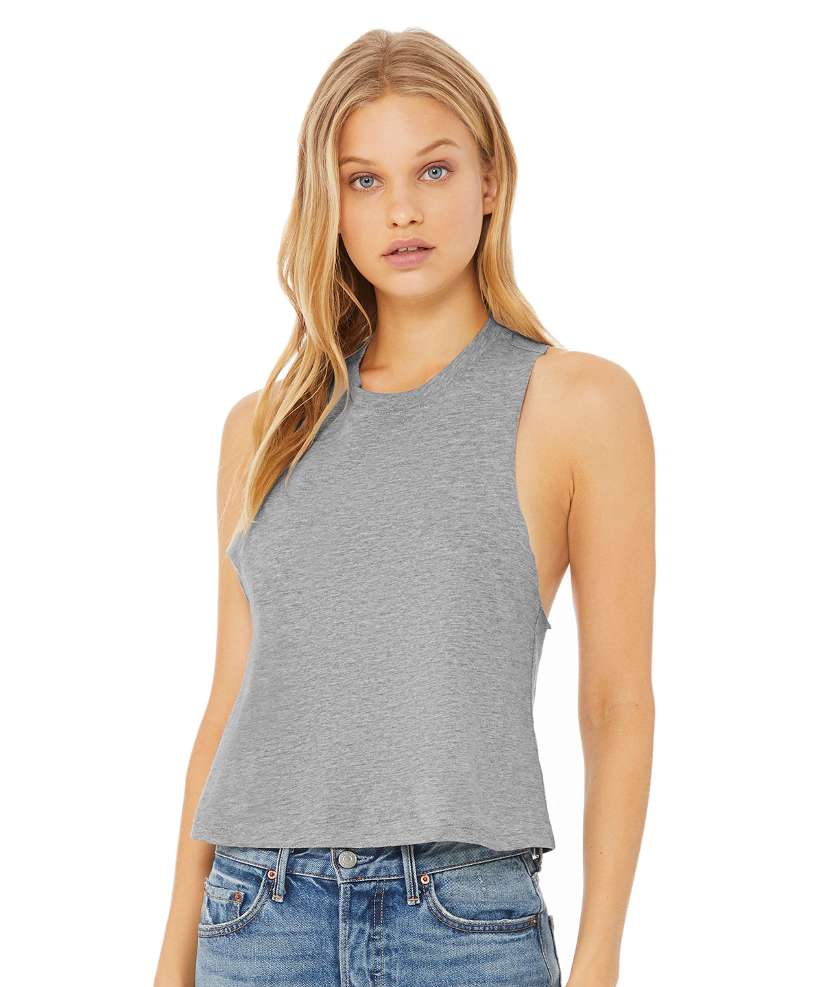 Bella Canvas Womens Racerback Cropped Tank Vest