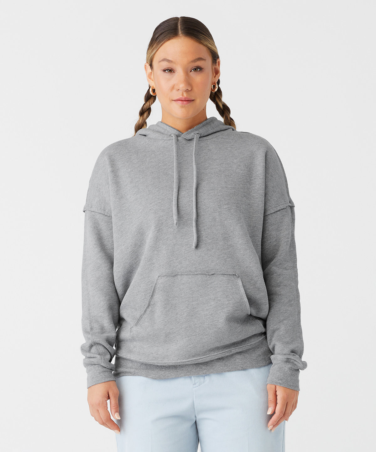 Bella Canvas Unisex Rawseam Hoodie Oversized Fit Kangaroo Pocket