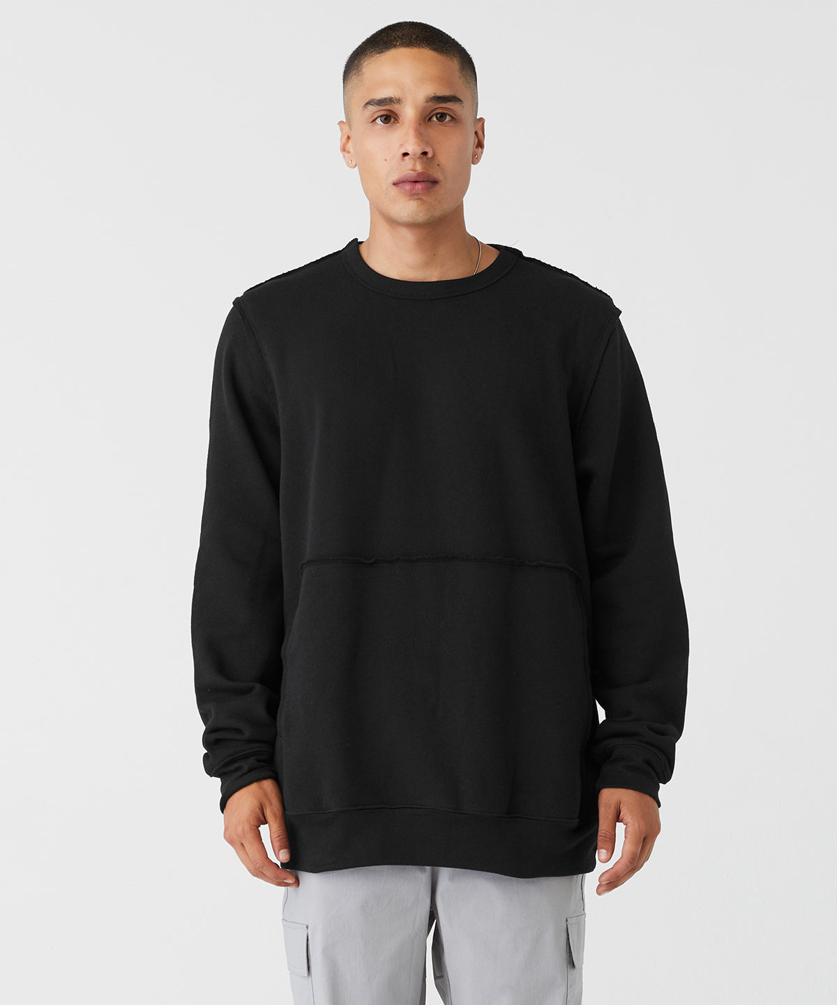 Bella Canvas Unisex RawSeam Crew Pullover Sweatshirt