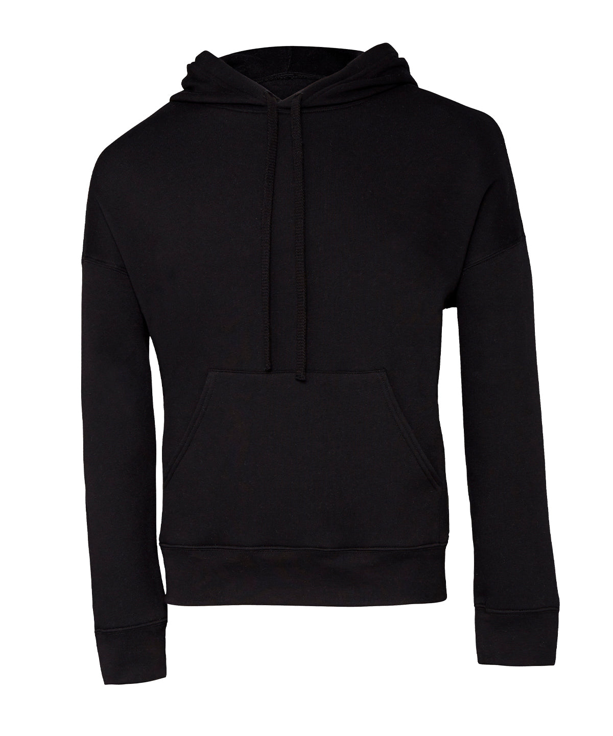 Soft Sponge Fleece Unisex Pullover Hoodie Kangaroo Pockets Ribbed Cuffs