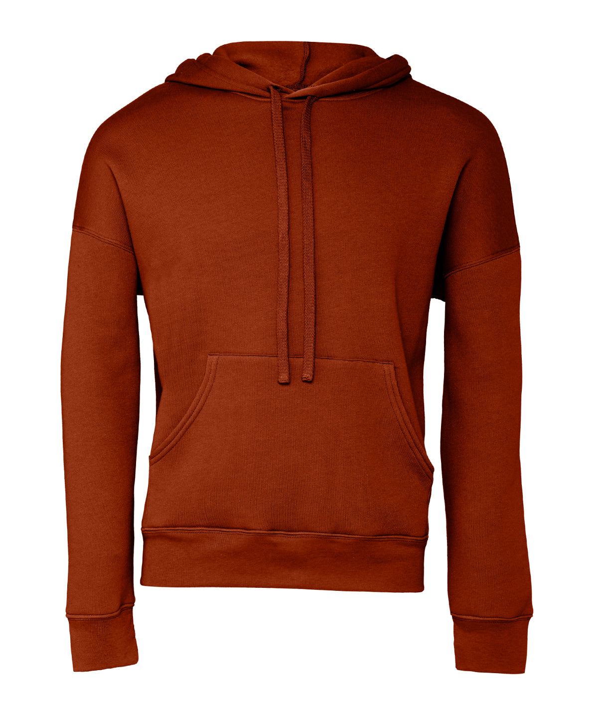 Soft Sponge Fleece Unisex Pullover Hoodie Kangaroo Pockets Ribbed Cuffs