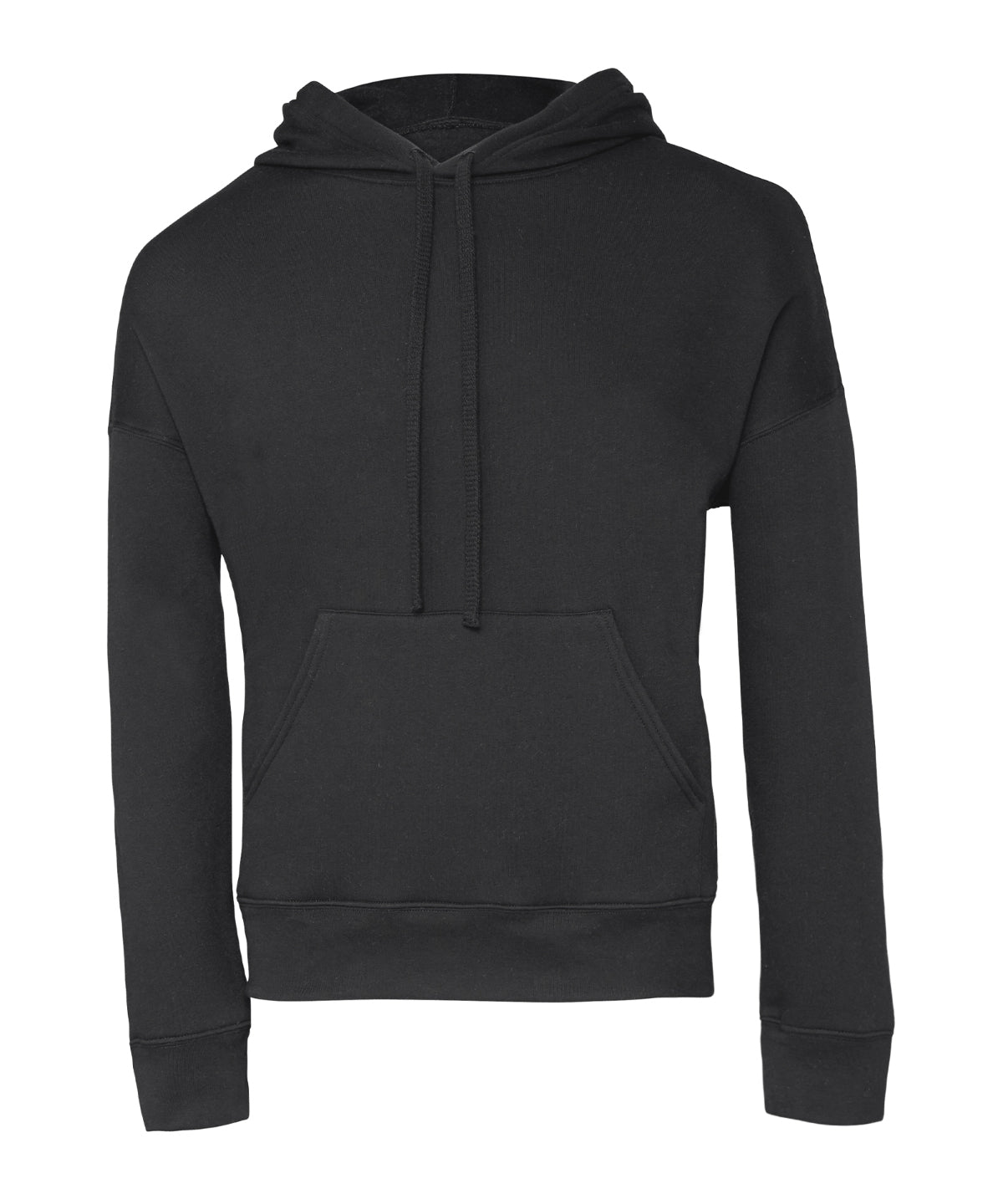 Soft Sponge Fleece Unisex Pullover Hoodie Kangaroo Pockets Ribbed Cuffs