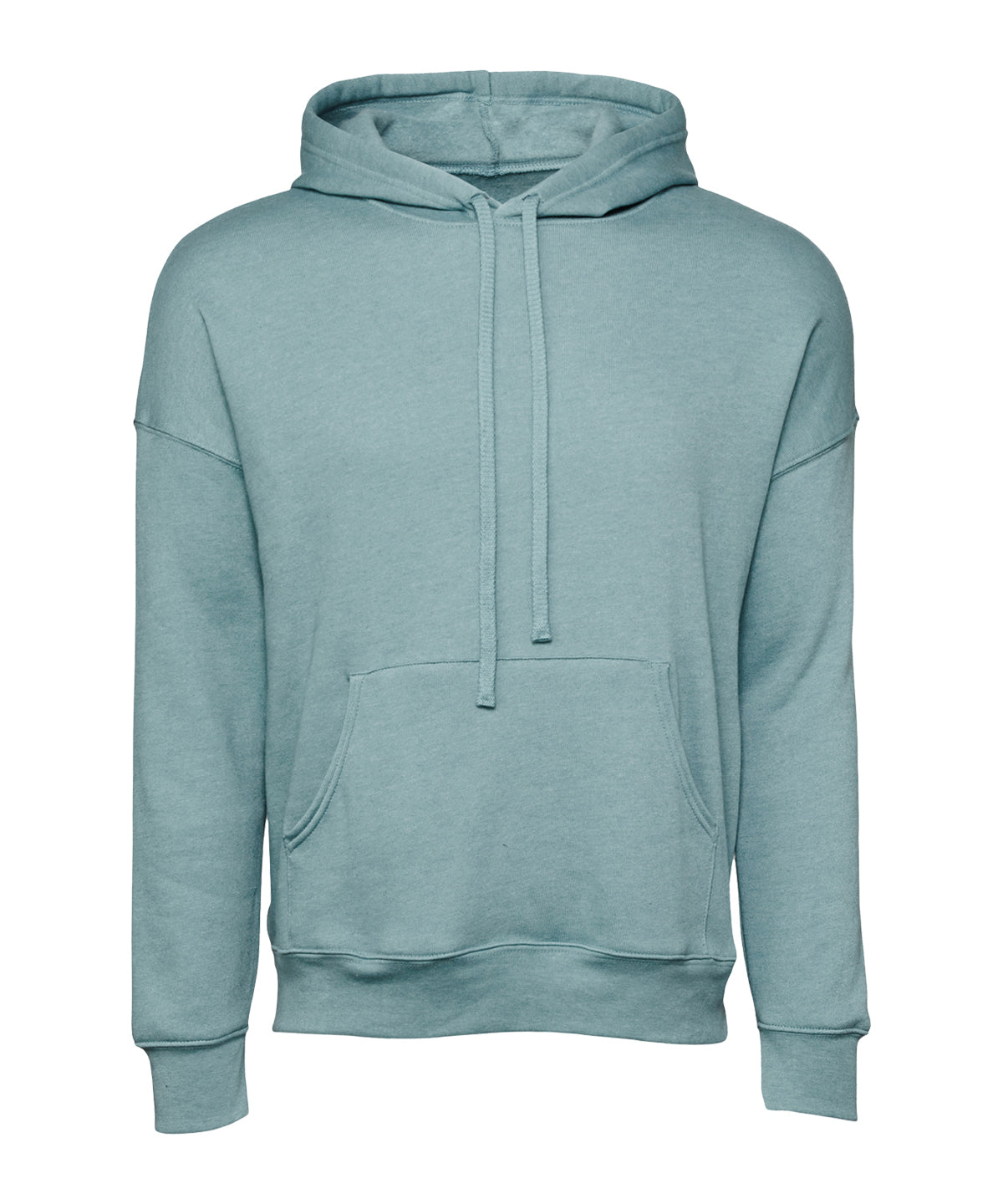Soft Sponge Fleece Unisex Pullover Hoodie Kangaroo Pockets Ribbed Cuffs