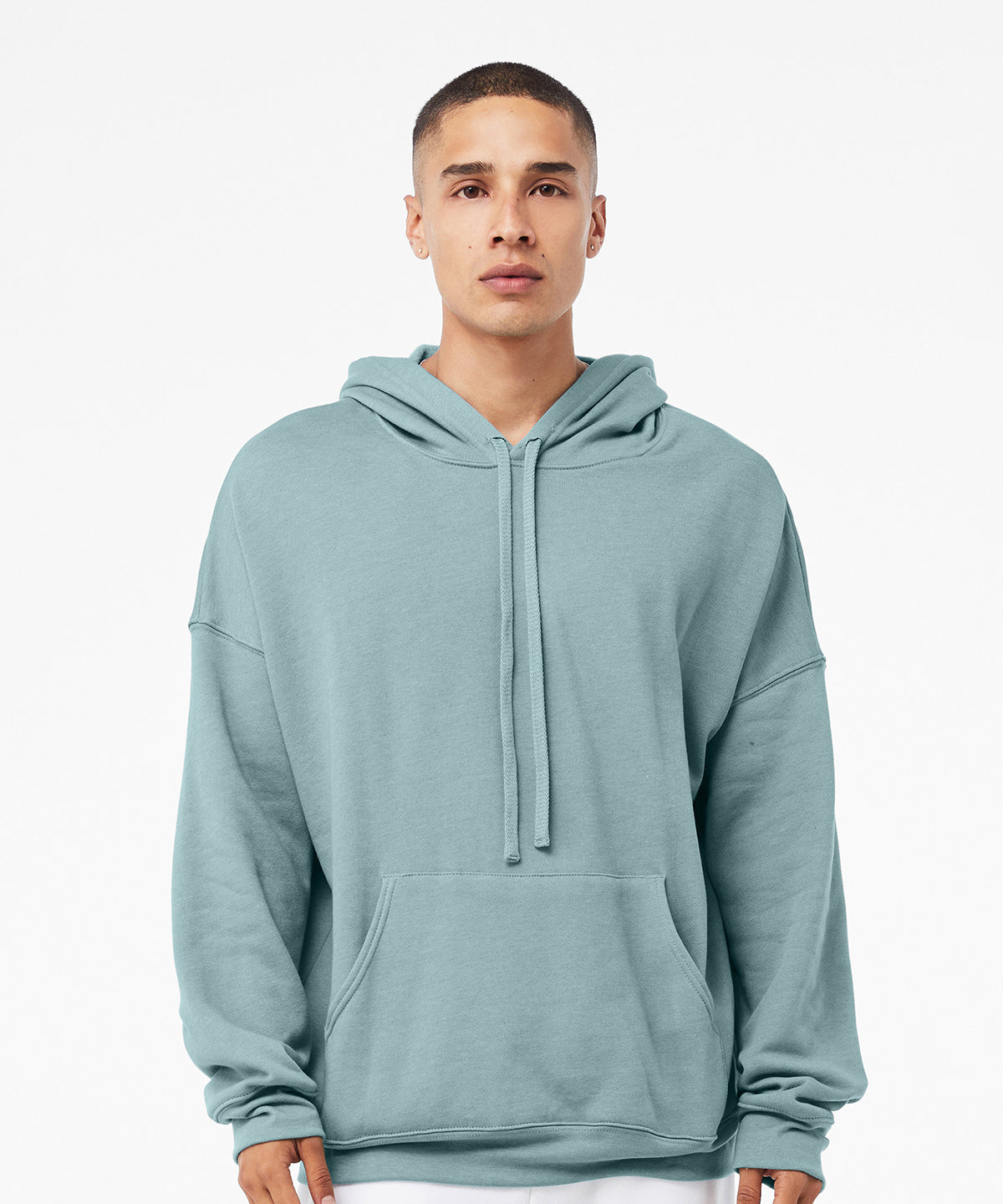 Soft Sponge Fleece Unisex Pullover Hoodie Kangaroo Pockets Ribbed Cuffs