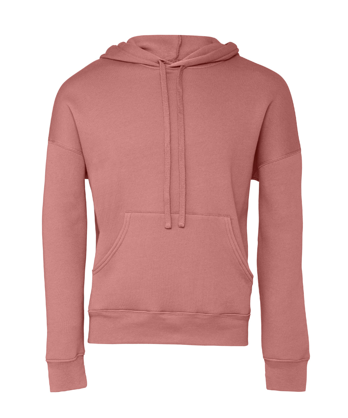 Soft Sponge Fleece Unisex Pullover Hoodie Kangaroo Pockets Ribbed Cuffs