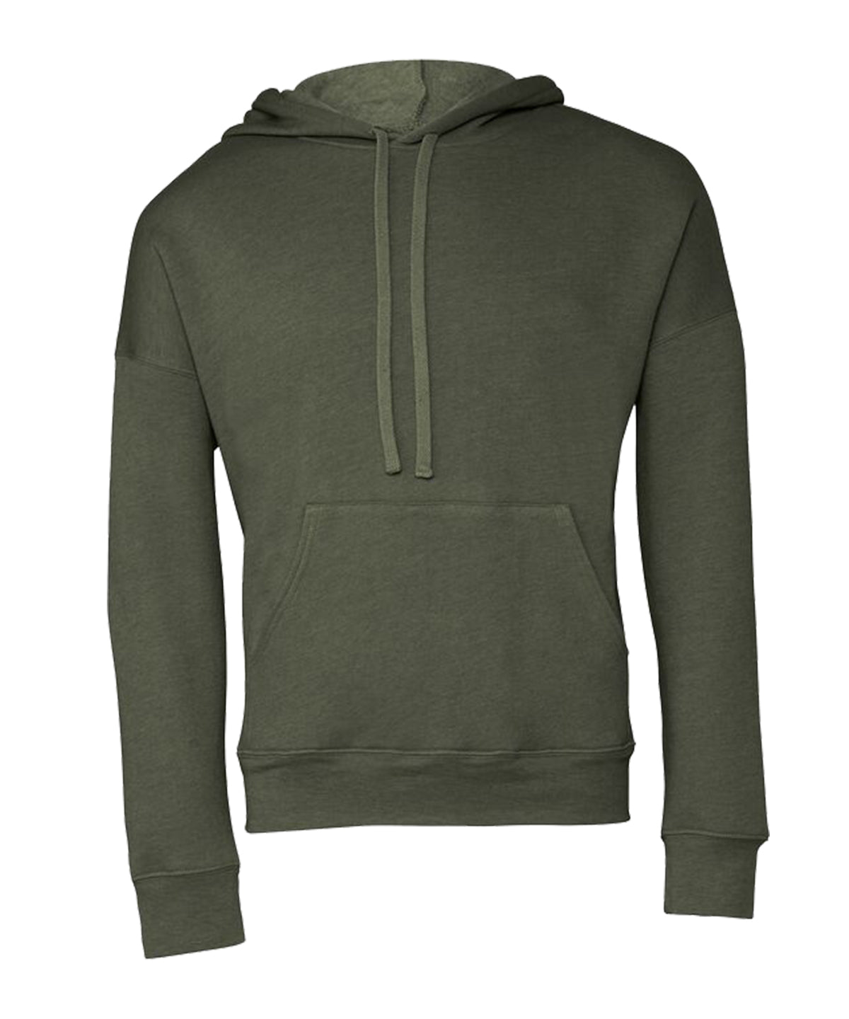 Soft Sponge Fleece Unisex Pullover Hoodie Kangaroo Pockets Ribbed Cuffs