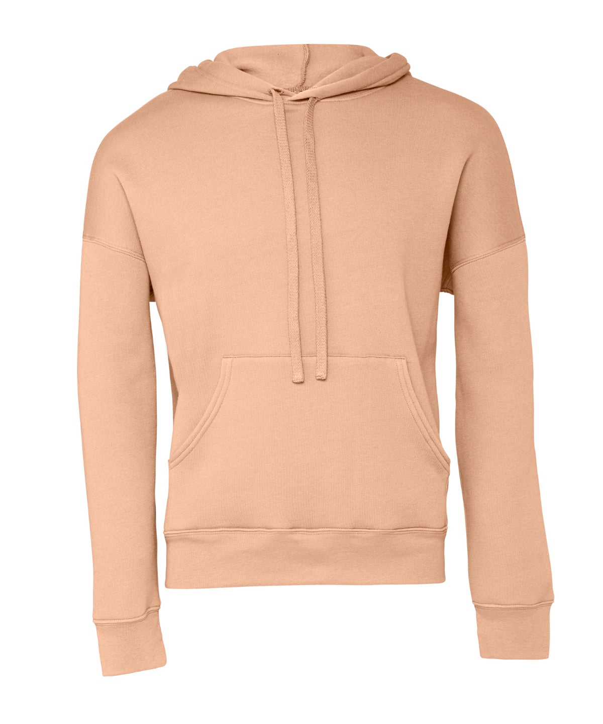 Soft Sponge Fleece Unisex Pullover Hoodie Kangaroo Pockets Ribbed Cuffs