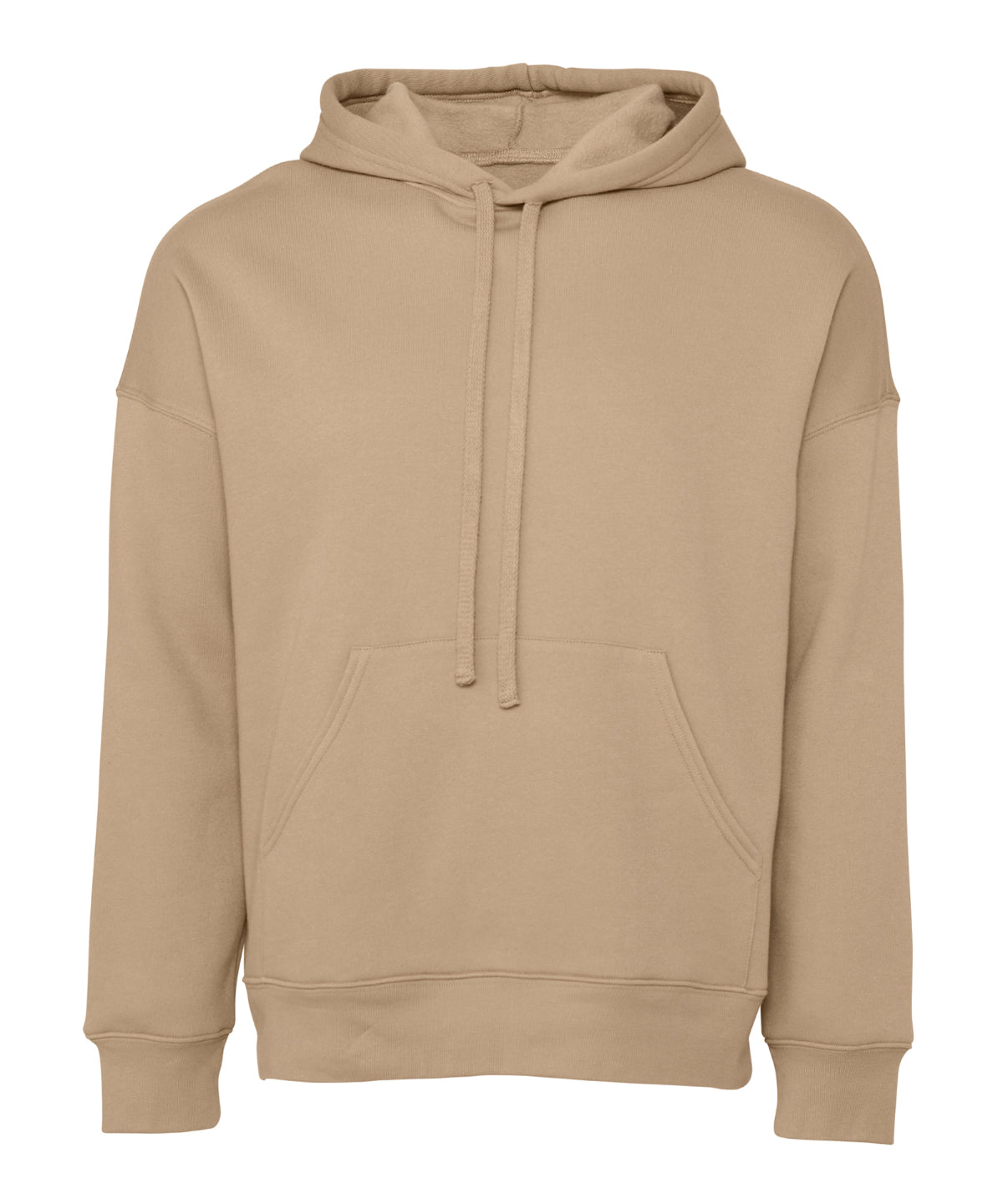 Soft Sponge Fleece Unisex Pullover Hoodie Kangaroo Pockets Ribbed Cuffs