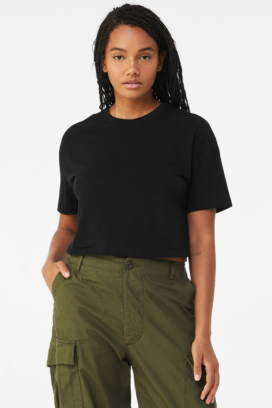 Bella Canvas Oversized Sleeve Crop Tee Womens Fashion TShirt