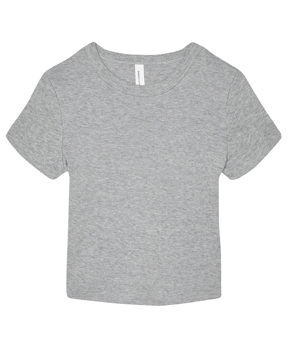 Bella Canvas Womens Micro Rib Baby Tee MidLength Crew Neck TShirt