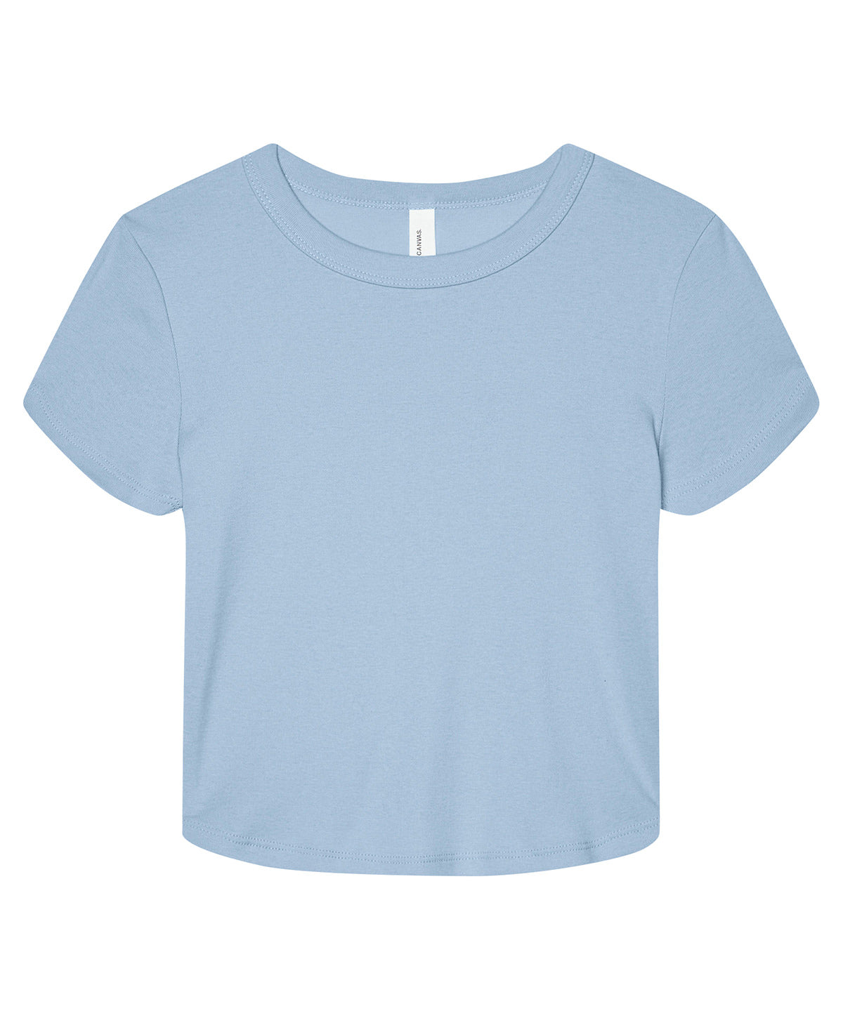 Bella Canvas Womens Micro Rib Baby Tee MidLength Crew Neck TShirt