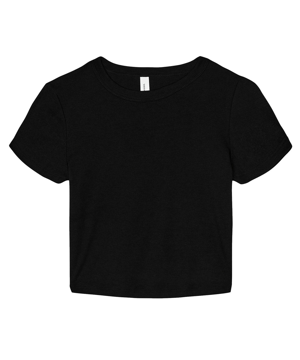 Bella Canvas Womens Micro Rib Baby Tee MidLength Crew Neck TShirt