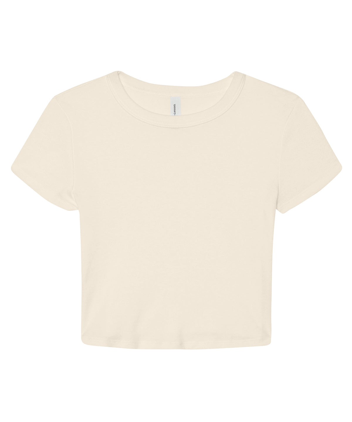 Bella Canvas Womens Micro Rib Baby Tee MidLength Crew Neck TShirt