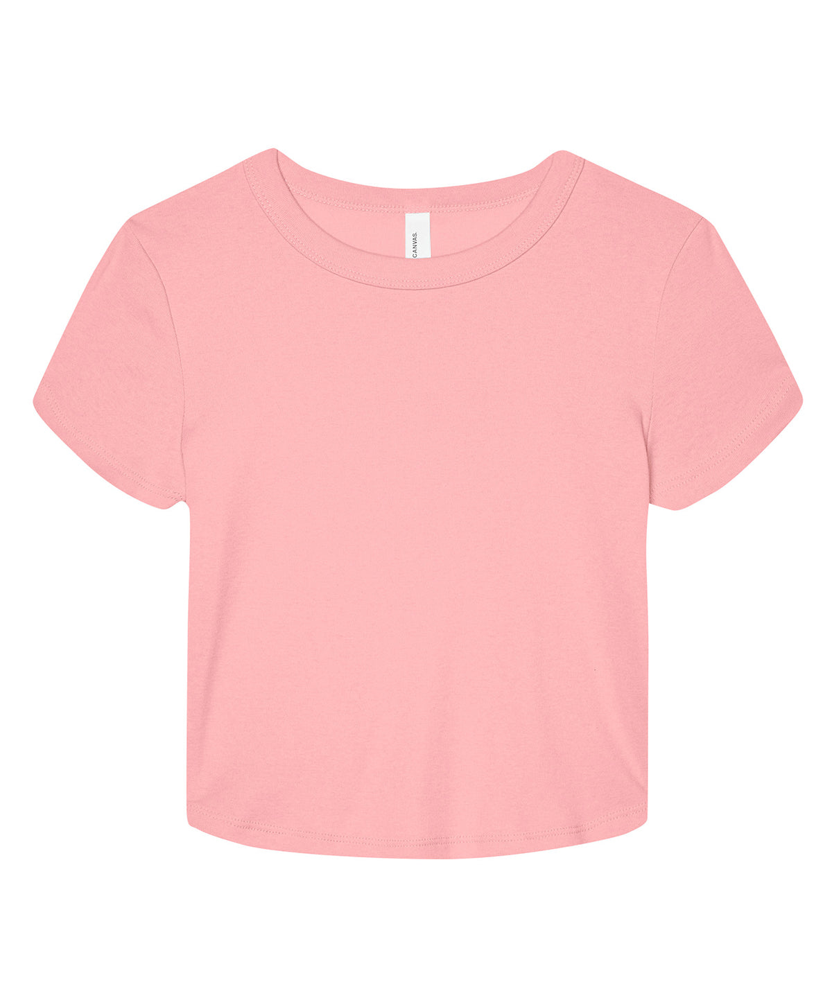 Bella Canvas Womens Micro Rib Baby Tee MidLength Crew Neck TShirt