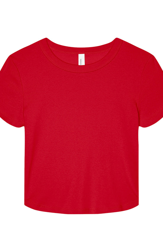 Bella Canvas Womens Micro Rib Baby Tee MidLength Crew Neck TShirt
